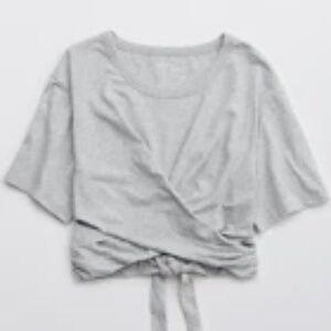 Aerie Cropped Wrapback T-Shirt